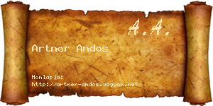 Artner Andos névjegykártya